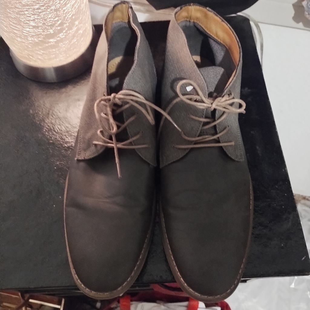 Seven 91 Leather And Canvas Ankle Boots